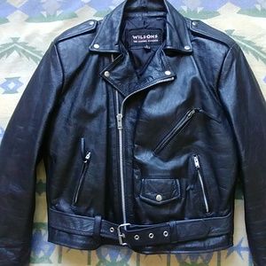 Wilson's black leather motorcycle jacket